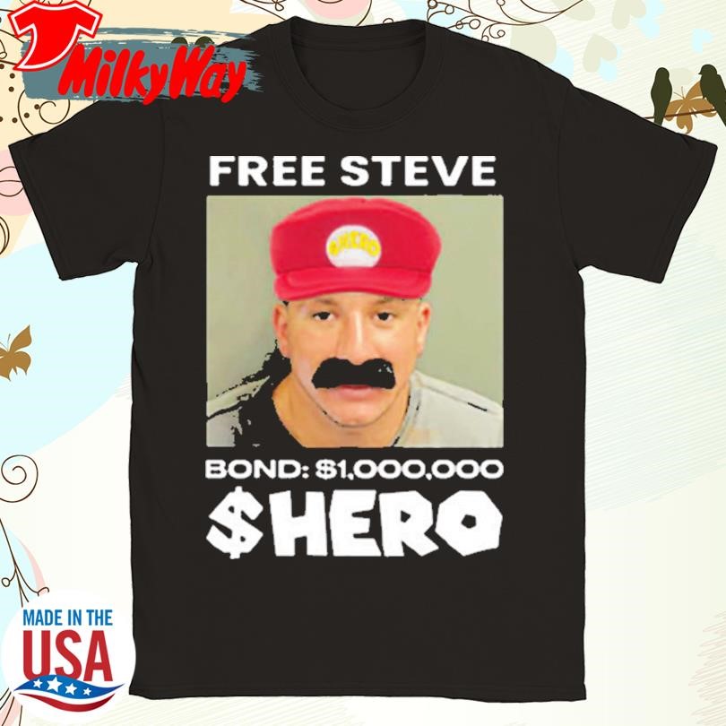 Official Steve Will Do It Mugshot Free Steve 2024 T-Shirt