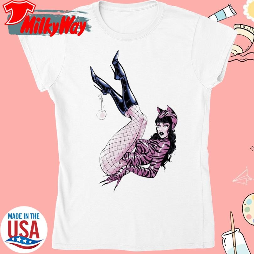 日本未発売 DEADLY DOLL PUSSY CAT TEE WHITE Official Deadly Doll Pussy Cat White Shirt